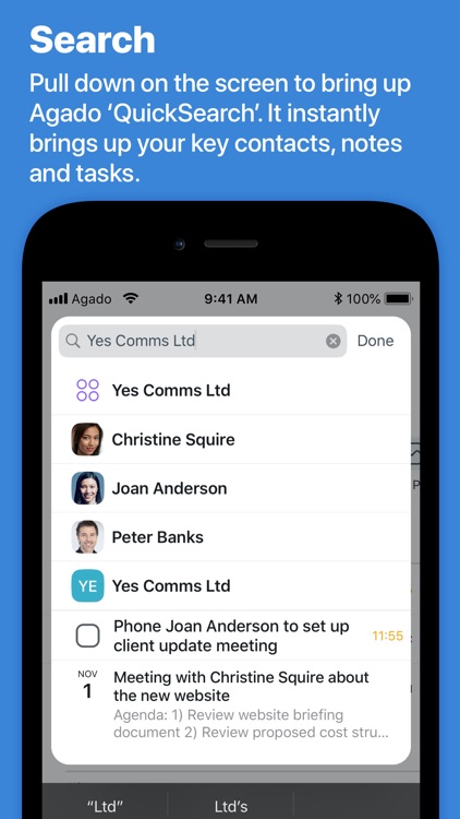 Agado: Contacts, Notes & Tasks screenshot-5