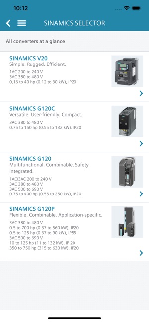 SINAMICS SELECTOR(圖3)-速報App