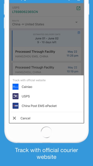 Packages - Track Your Parcels Screenshot