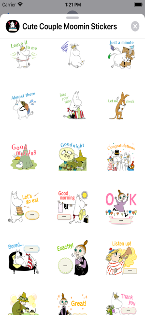 Cute Couple Moomin Stickers(圖6)-速報App