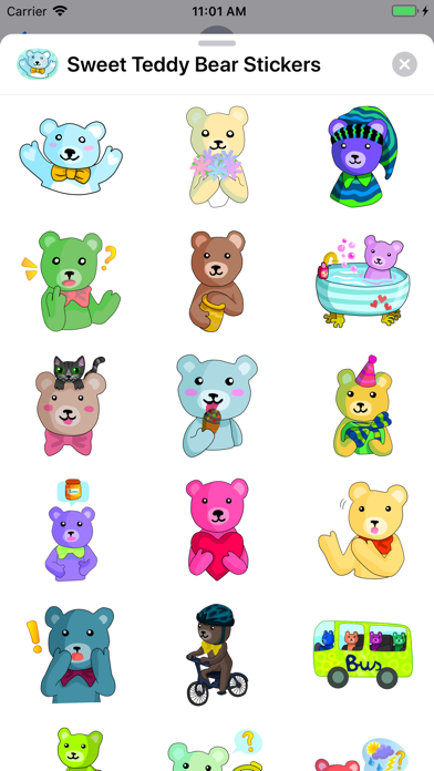Sweet Teddy Bear Stickers screenshot 3