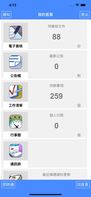 Netask EIP 3.0 辦公室協同管理系統(圖2)-速報App