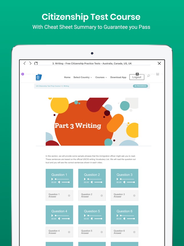 Citizenship Test with Audio on the App Store