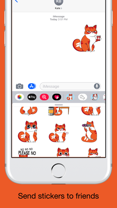 Red cat - Emoji and Stickers screenshot 4