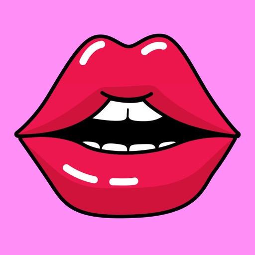 Flirty Lips Sticker Icon