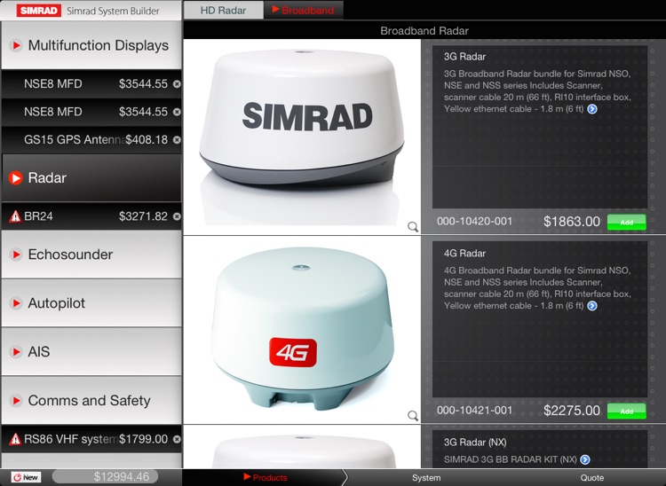 Simrad System Builder