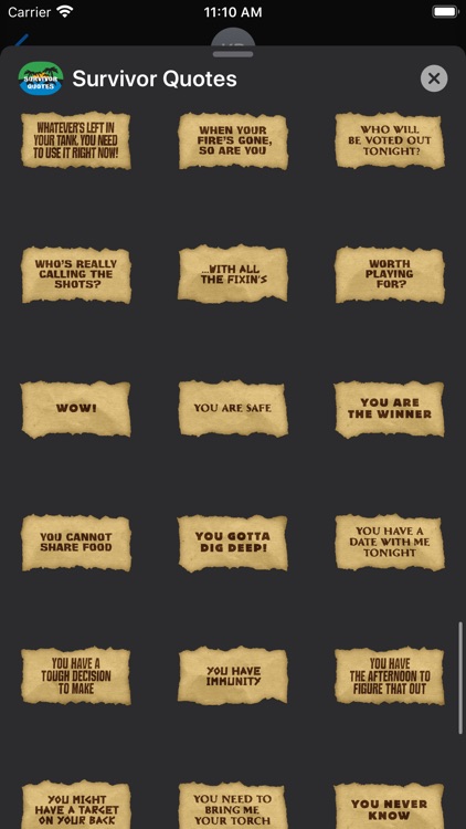 Quotes from Survivor screenshot-6