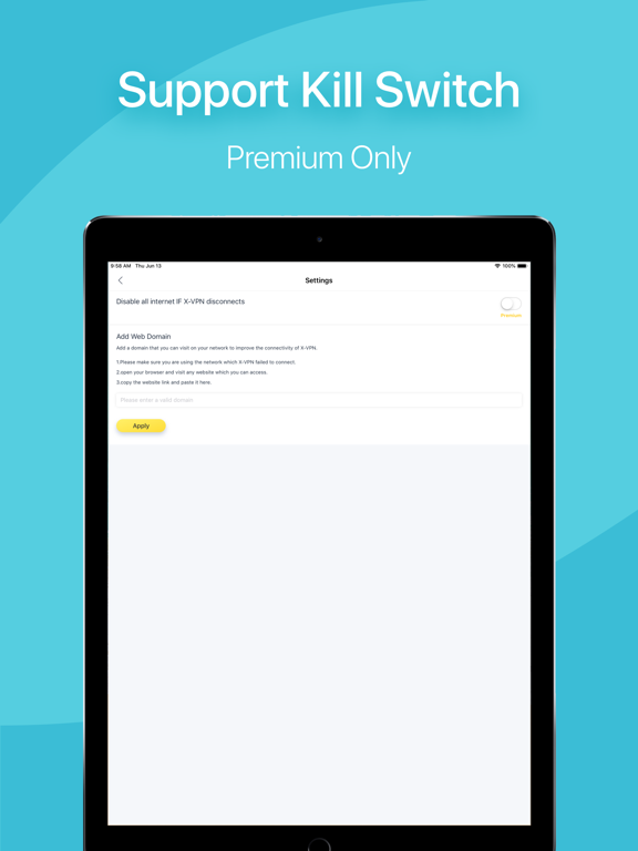 iPad Image of X-VPN Unlimited VPN Proxy