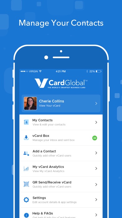 How to cancel & delete vCard Global from iphone & ipad 2