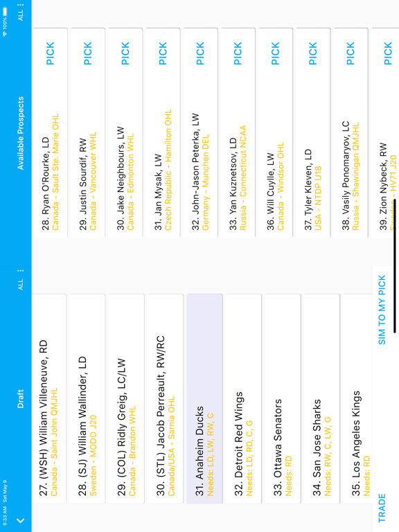 Sports Draft Simulator screenshot 3
