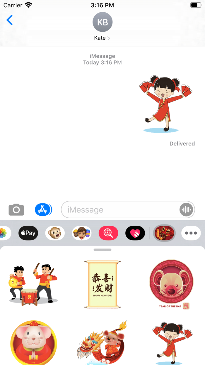 Chinese Rat New Year Stickers