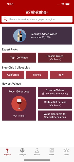 WineRatings+ by Wine Spectator