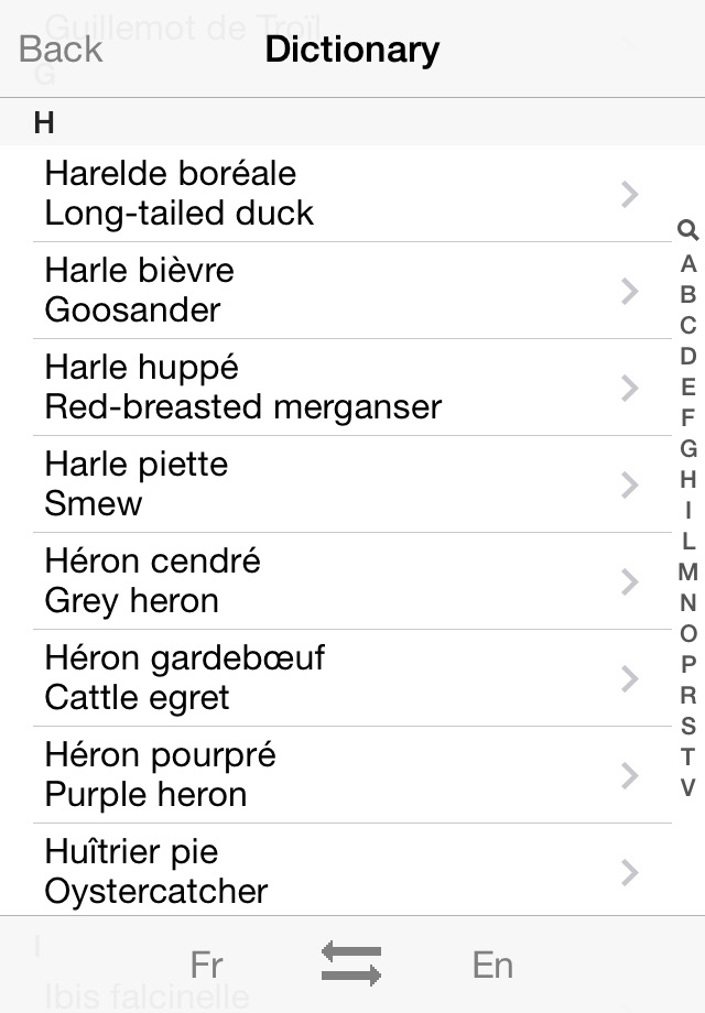 European Birds Names Lite screenshot 2