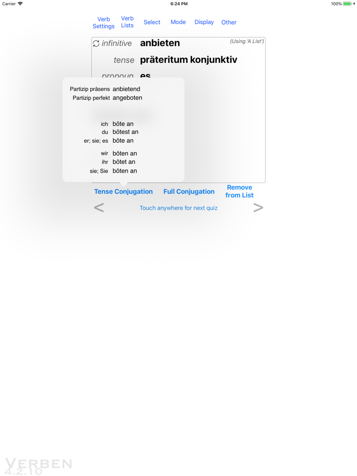 Verben - German Verb Trainer
