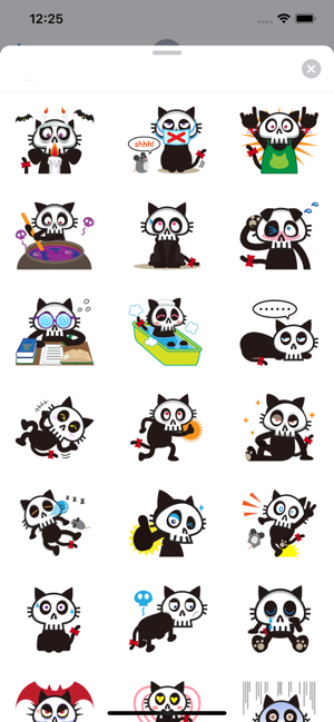 Skull Cat Halloween Sticker(圖2)-速報App