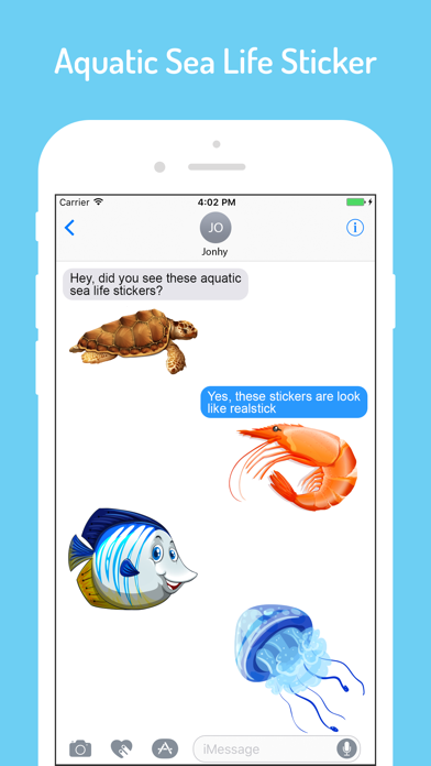 Aqua Sea Life EMojis screenshot 3