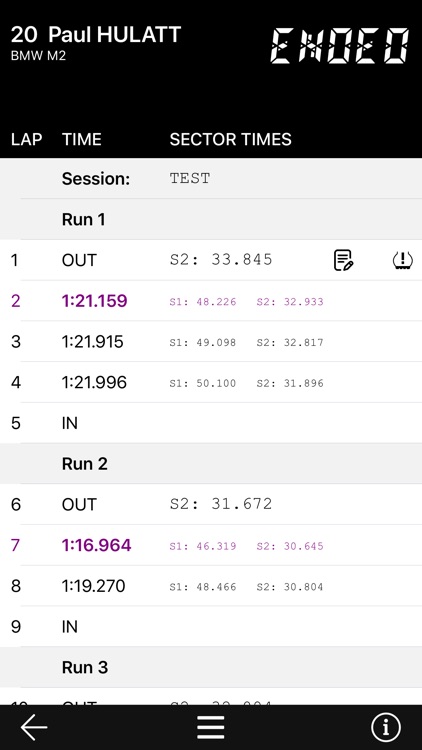 MSV e.Testing Run Sheet