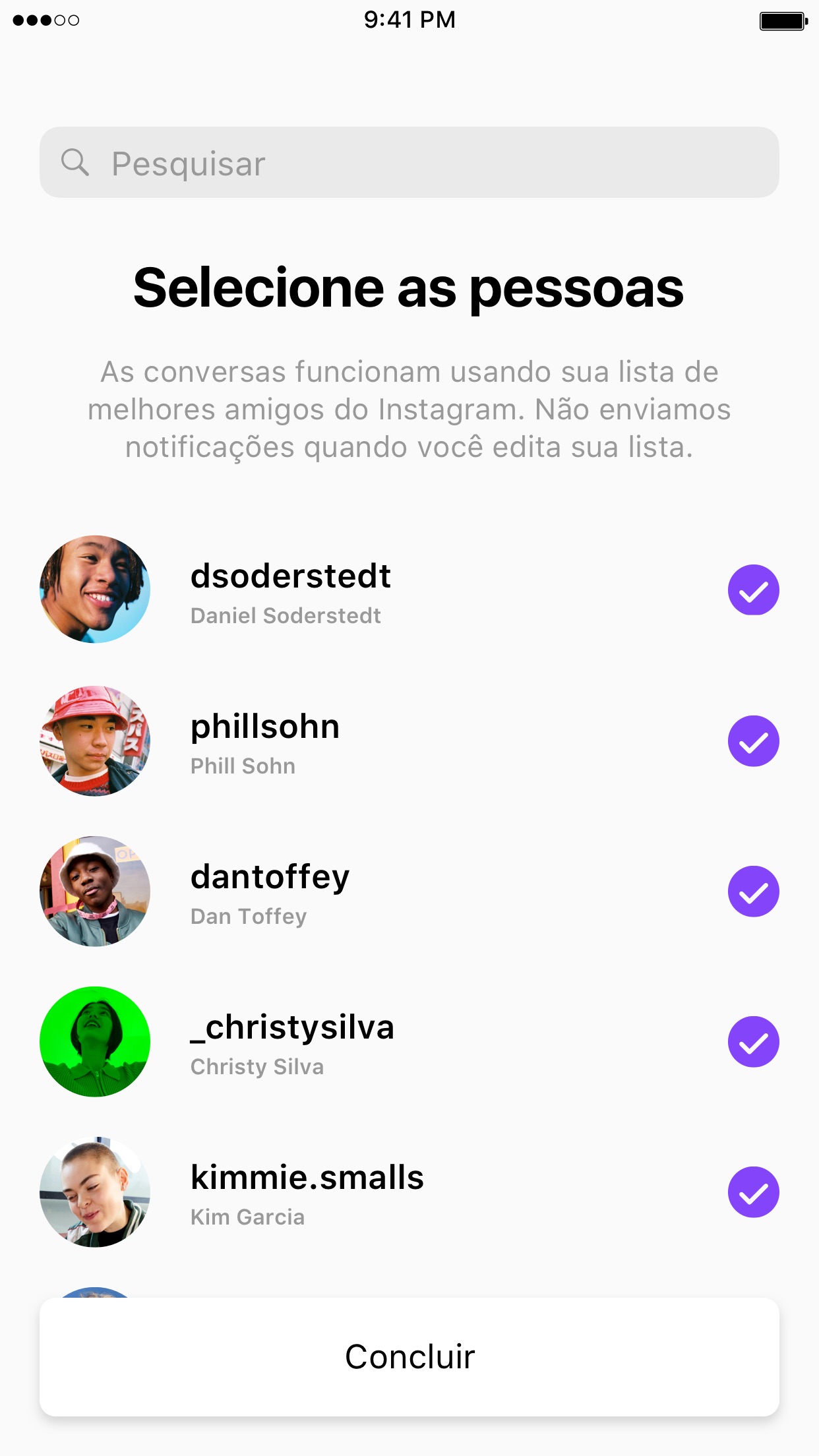 Screenshot do app Threads do Instagram