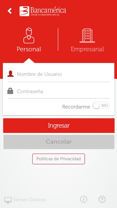 Bancamerica App screenshot 2