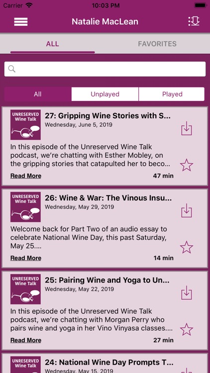 Unreserved Wine Talk App