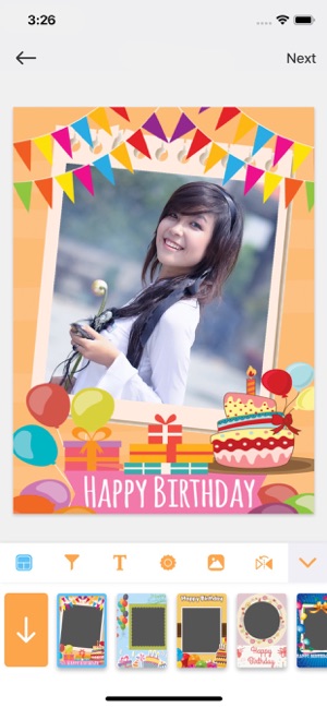 Birthday Photo Frame - Editor