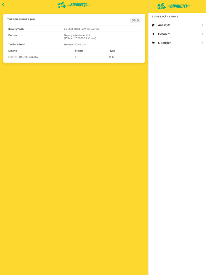 Bipaketçi  Kuryeler