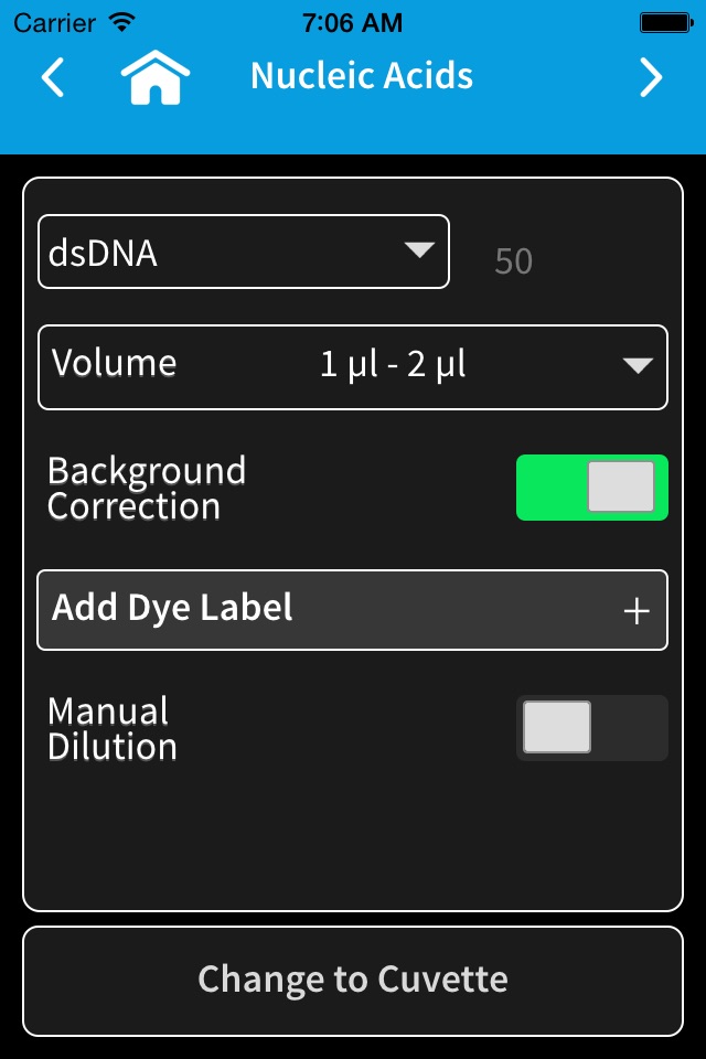 Implen NanoPhotometer screenshot 3