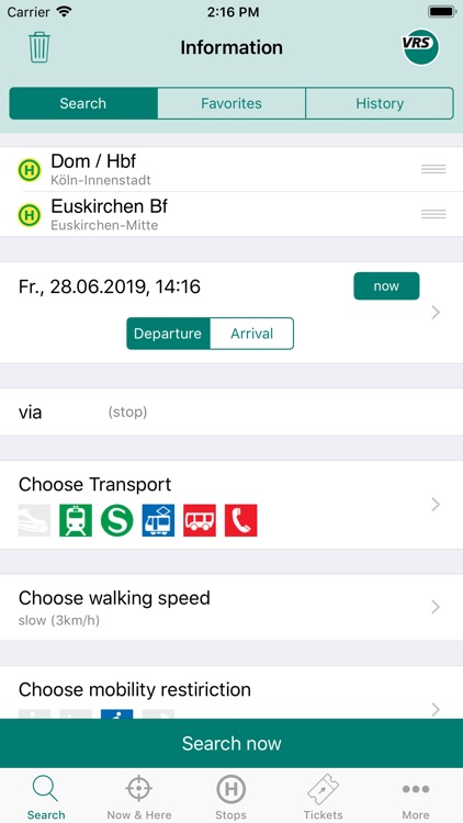 VRS Auskunft