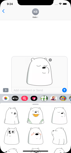 Cute white Bear Stickers(圖1)-速報App