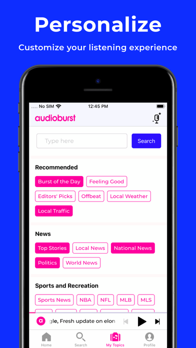 Audioburst: Short talk audio screenshot 2