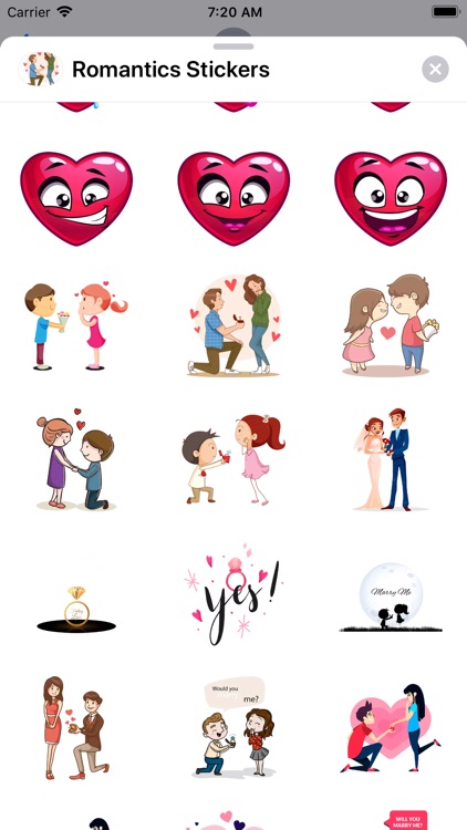 Romantic Love ,Stickers