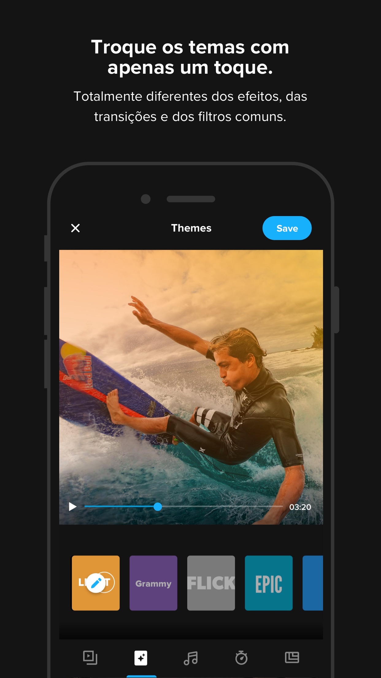 Screenshot do app GoPro