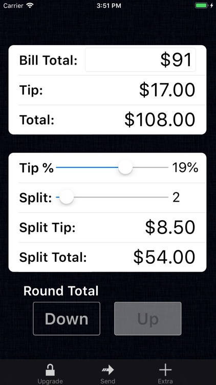 Tip Calculator % Gold
