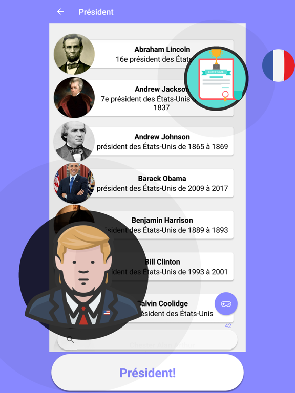 Screenshot #5 pour USAPresidents Quiz Jeu 2019