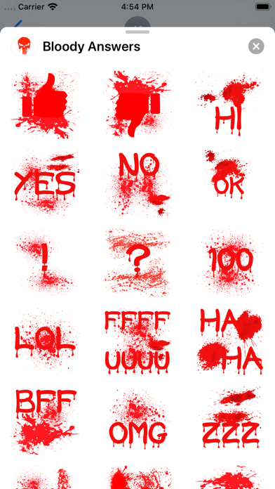 Bloody Answers Stickers screenshot 2