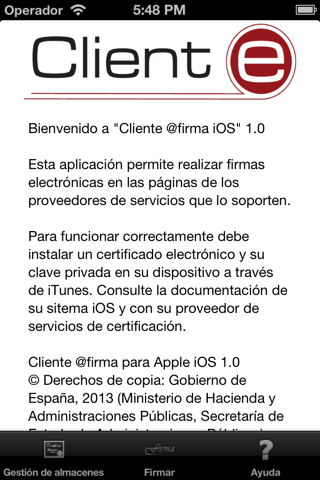 Cliente @firma movil - náhled