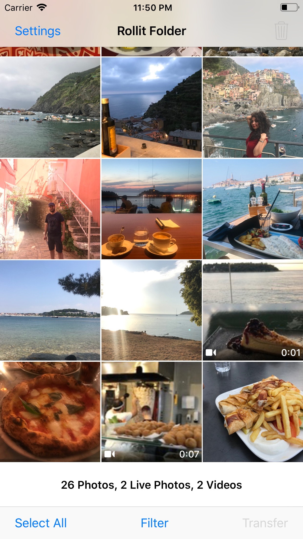 Screenshot do app Rollit - Photo Transfer App