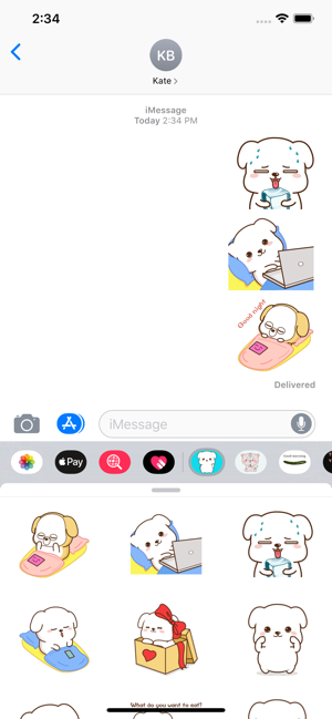 Snowy Dog Stickers