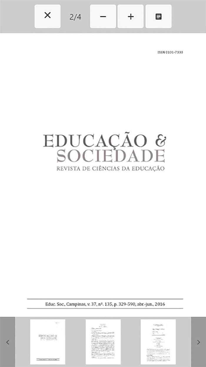 Revista Educação  Sociedade