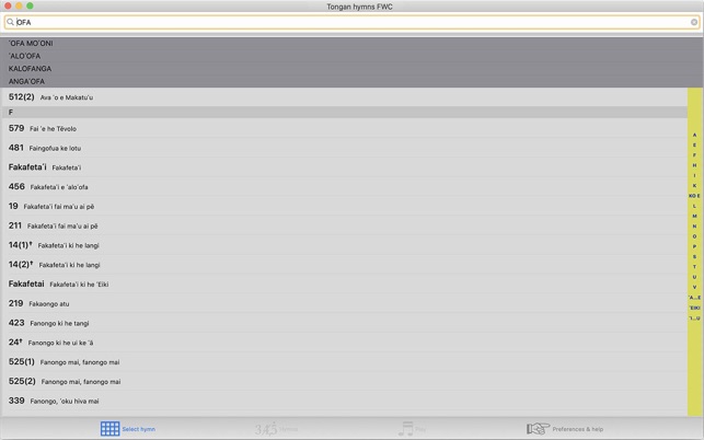 Tongan hymns FWC