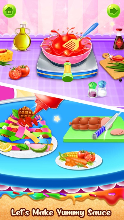 Unicorn Pasta Cooking Game screenshot-4