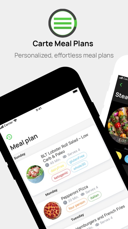 Carte - Easy Meal Plans