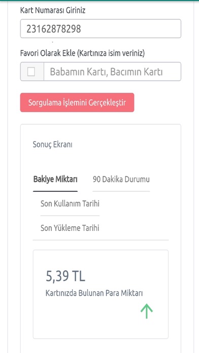 Bakiye Sorgulama screenshot 2