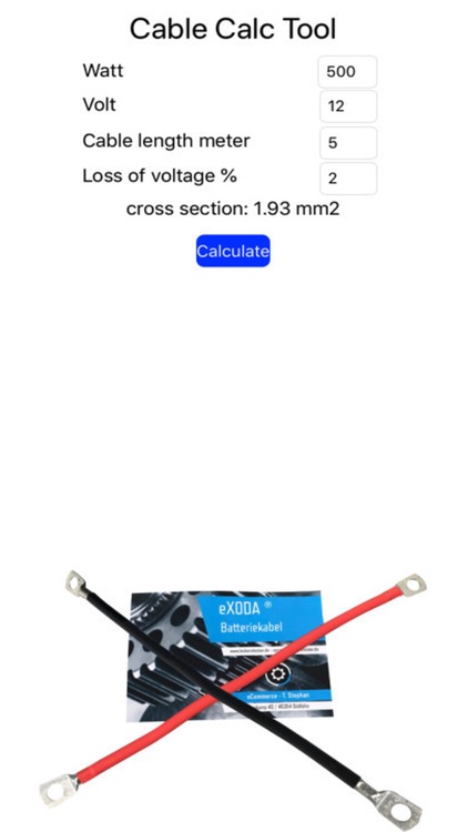 Cable Calc Tool