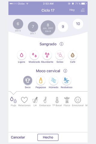 FEMM Period Ovulation Tracker screenshot 2