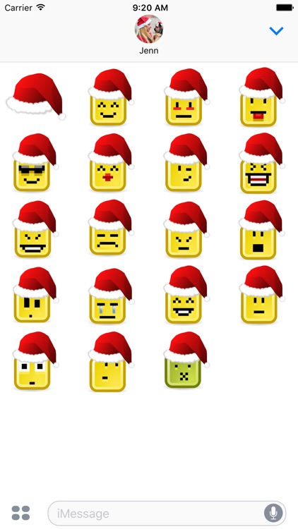 Santa Pixel Christmas Stickers