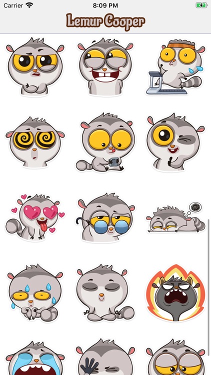 Lemur Cooper Stickers