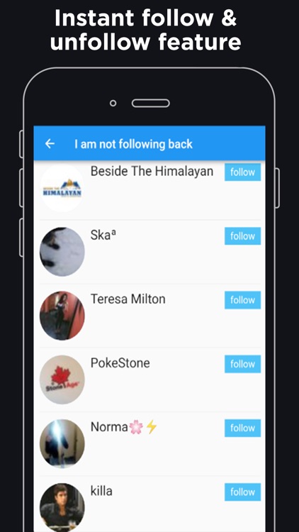 Followers Scan and tracker