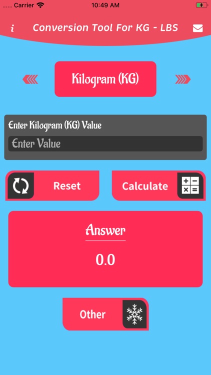 Conversion Tool For KG - LBS