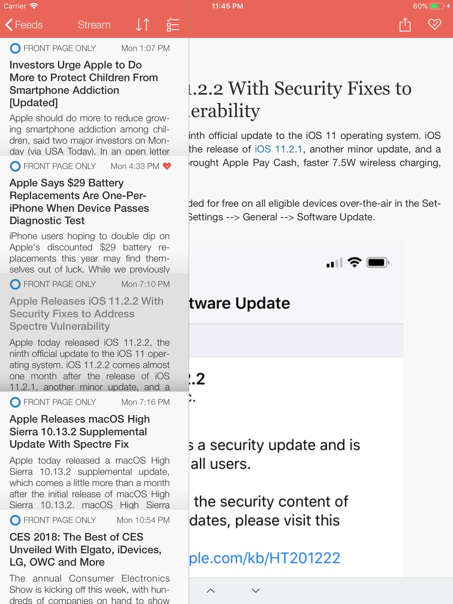 Headlines RSS screenshot 2